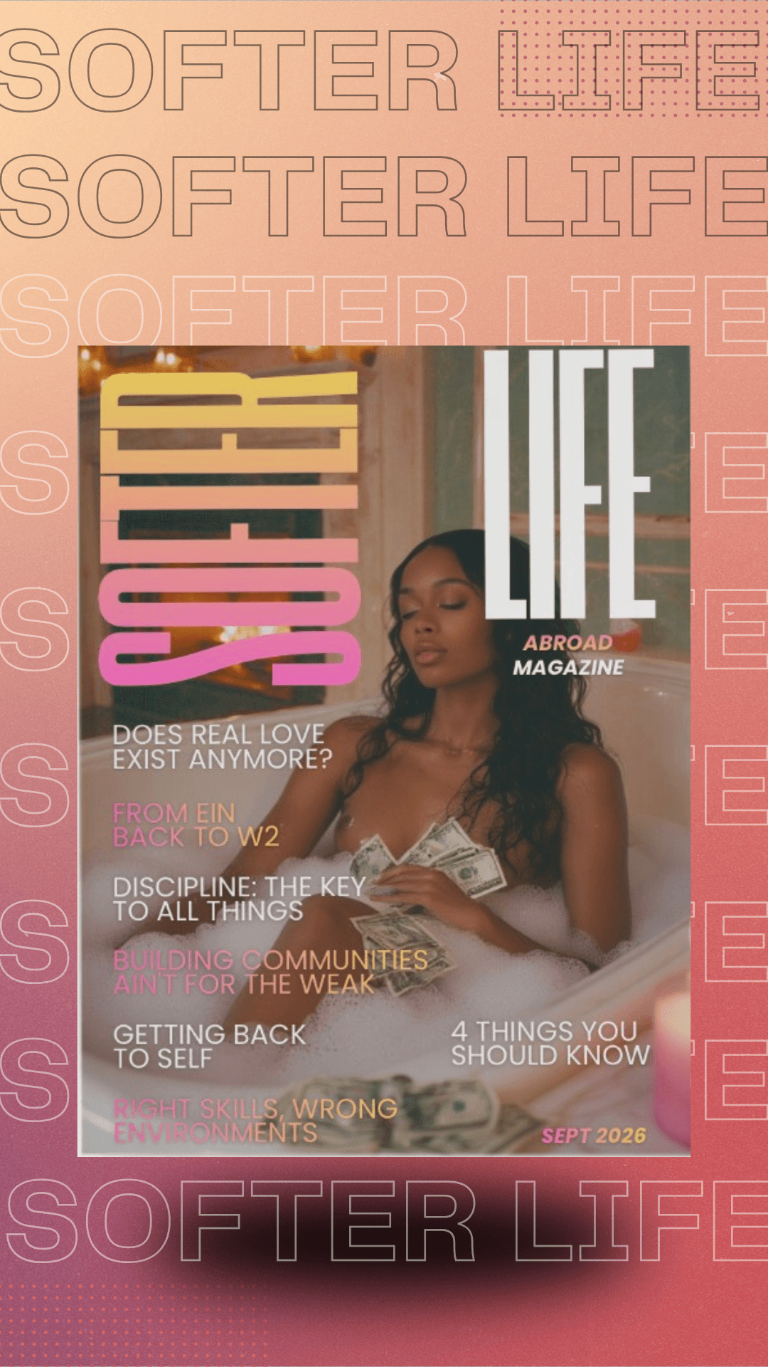 Cover of the Softer Life Abroad Magazine